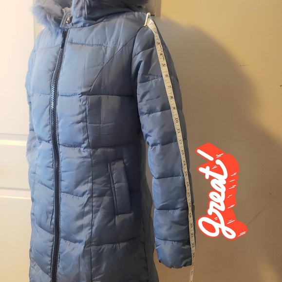 ChouYatou Wind Proof Padded Winter Coat Sz-S/M Blue - Picture 12 of 16